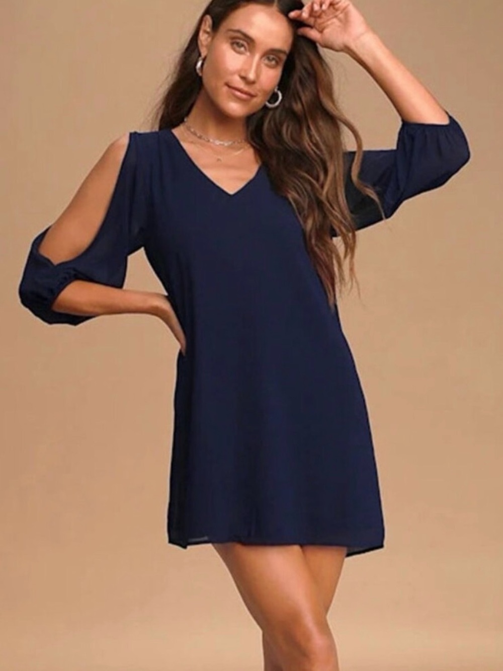 Lulu's Navy Blue Shift Dress